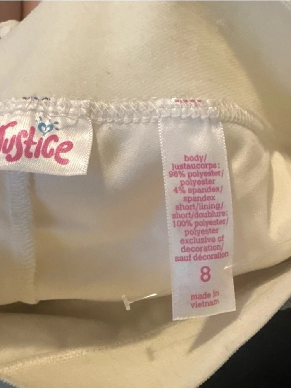 Justice Ivory Lace Tiered Skater Skirt